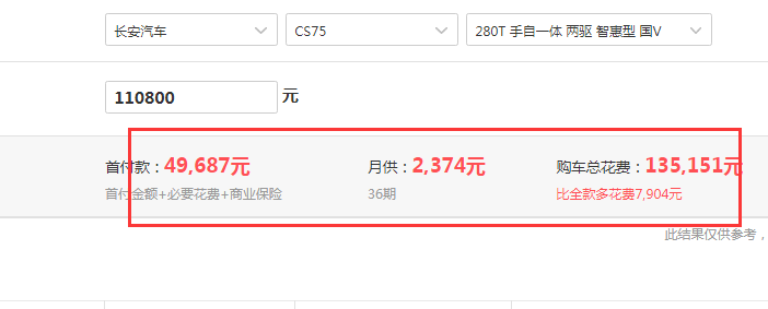 2018款长安CS75自动智惠型全款落地价多少？
