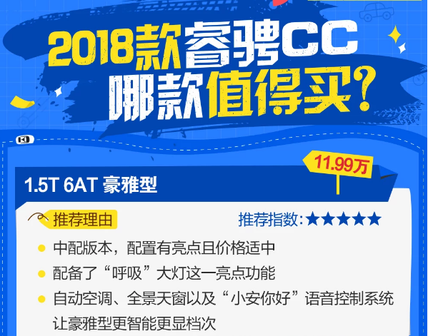 睿骋CC怎么选？睿骋CC哪款性价比最高？