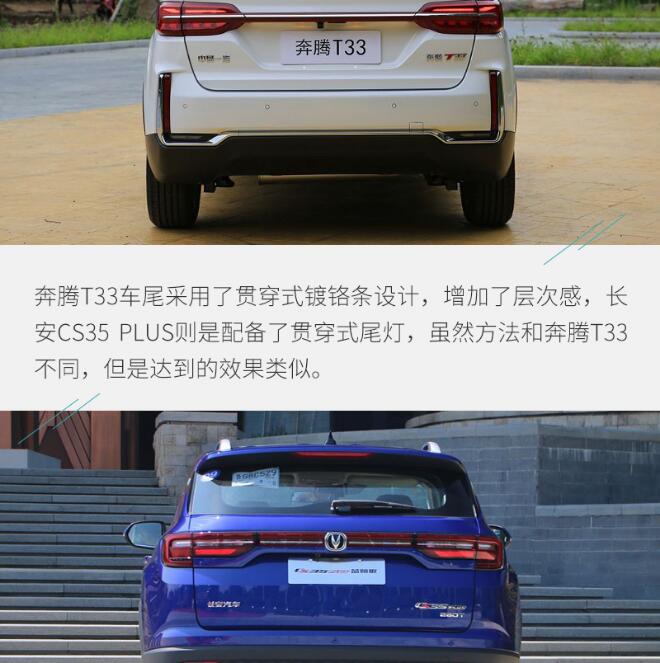 奔腾T33对比长安CS35PLUS哪个颜值高？