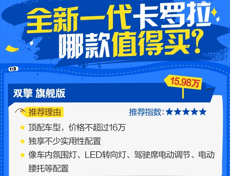 2019款卡罗拉买哪个版本好?全新卡罗拉哪款值得买?