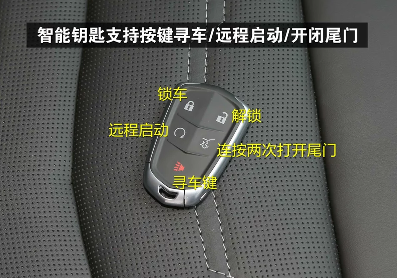 凯迪拉克XT6车钥匙功能图片解析