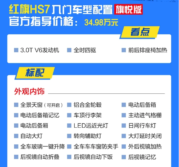 红旗HS7旗悦版怎么样？红旗HS7低配是否值得购买呢？