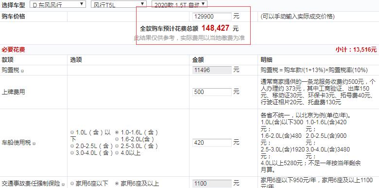 风行T5L国六自动旗舰型落地价多少？推荐购买吗？