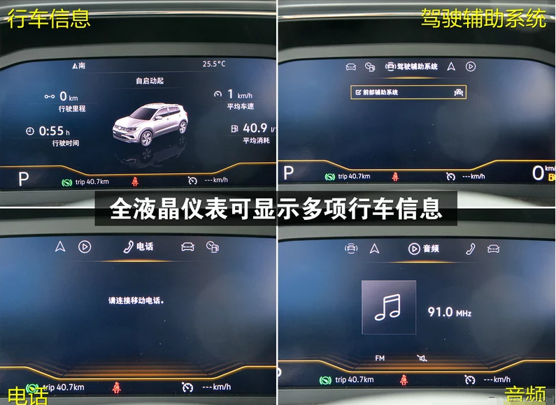 大众途铠仪表盘显示内容图片介绍