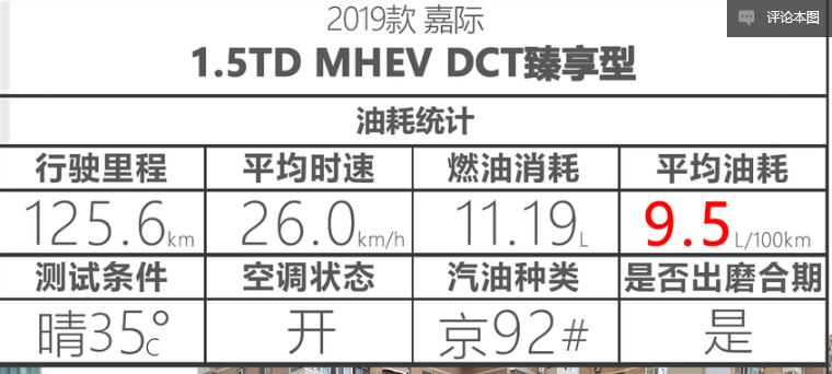 嘉际MHEV百公里真实油耗多少？嘉际MHEV油耗测试