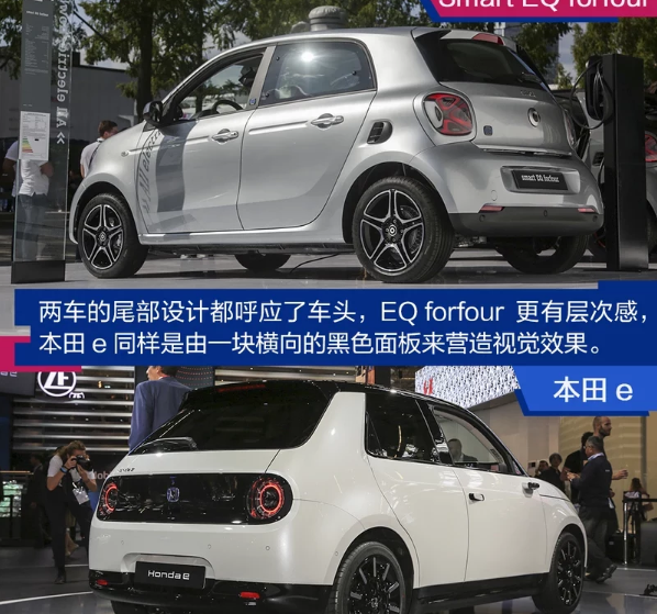 smart EQ forfour外观对比本田e 谁的颜值更胜一筹？