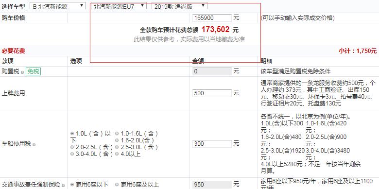 北汽新能源EU7逸尚版全款多少钱？北汽EU7逸尚版价格多少？ 