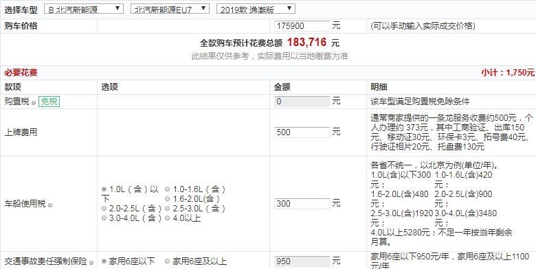 北汽新能源EU7逸潮版价格多少？北汽逸潮版落地价多少？