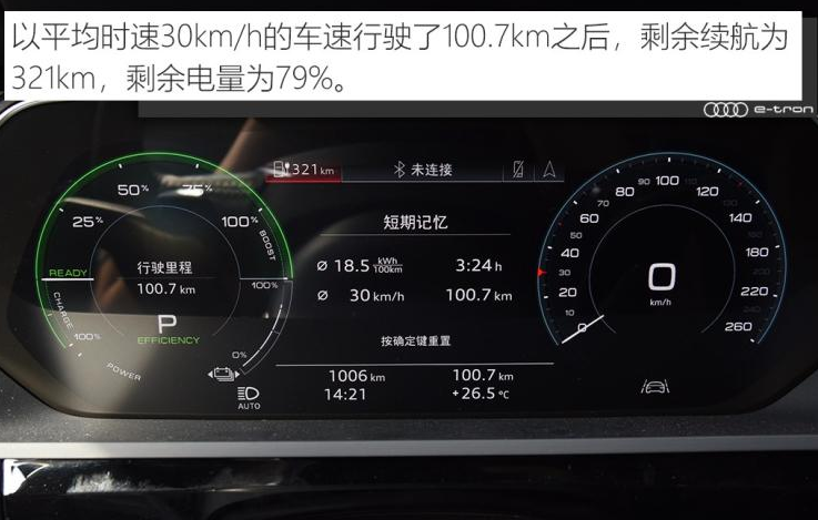 奥迪e-tron城市低速续航测试 奥迪etron真实续航测试