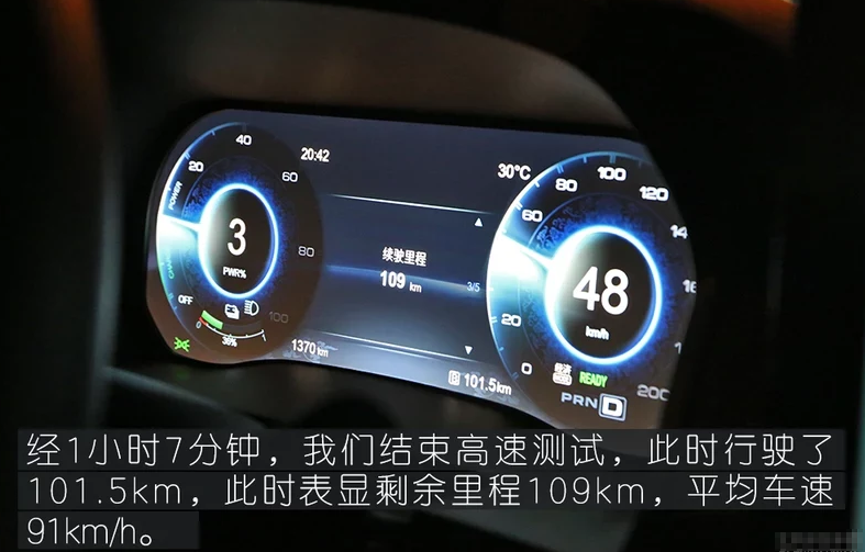 红旗E-HS3高速续航测试 红旗ehs3跑高速续航实测