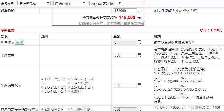 2020款思皓E20X不凡版落地价多少？高配推荐买吗？