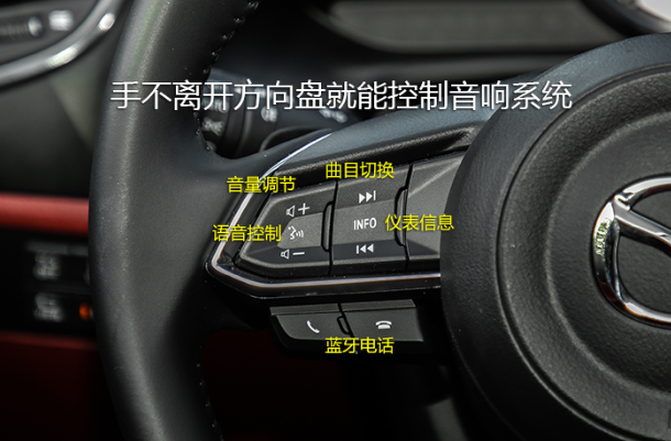 2020款马自达CX-4方向盘功能按键图片解析
