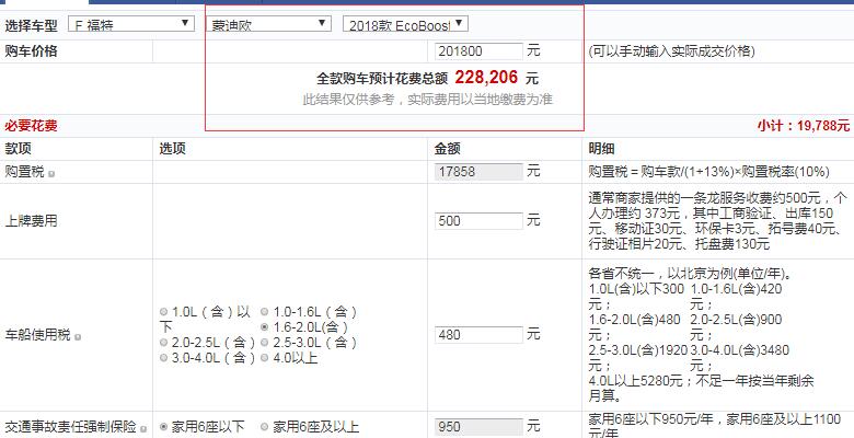 2018款蒙迪欧2.0T豪华型全款落地价多少钱？