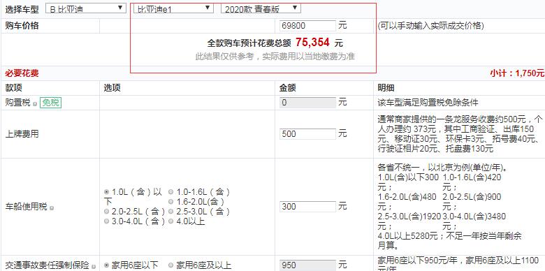 比亚迪e1青春版全款多少钱？比亚迪e1青春版落地价多少？