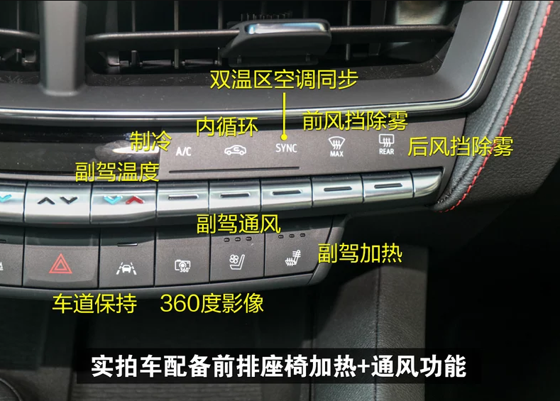 凯迪拉克CT5按键说明 凯迪拉克CT5车内按键图解