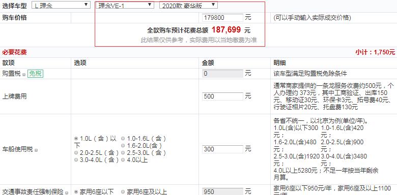 理念VE-1豪华版全款落地多少？理念VE-1豪华版多少钱提车？