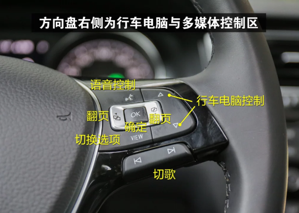 2019款高尔夫方向盘按键功能图解