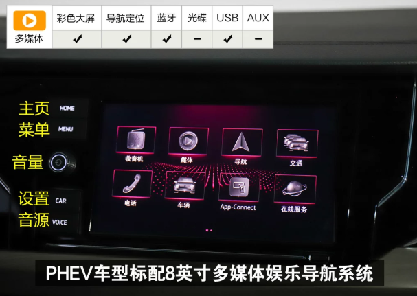 帕萨特PHEV中控屏功能使用介绍说明