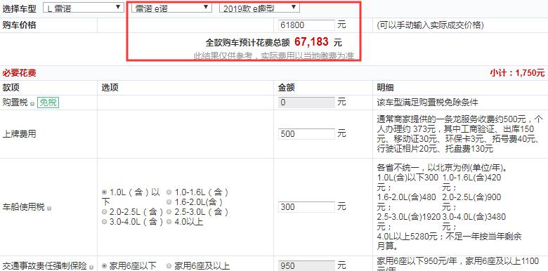 雷诺e诺e趣型全款多少钱？雷诺e诺低配版值得买吗？