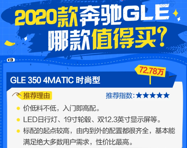 2020款奔驰GLE怎么选择？20款奔驰GLE哪款最值得购买？