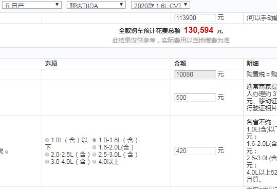 2020款日产骐达CVT酷动版全款多少钱提车？