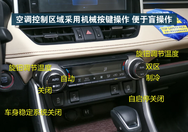 2020款RAV4车内按键图解 20款RAV4按键使用说明