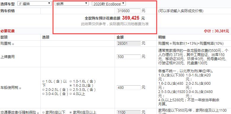 2020款锐界四驱尊锐型Plus全款多少钱提车？