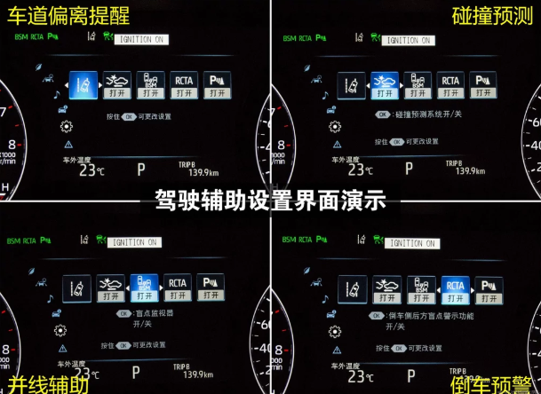 亚洲龙仪表盘显示内容图解说明