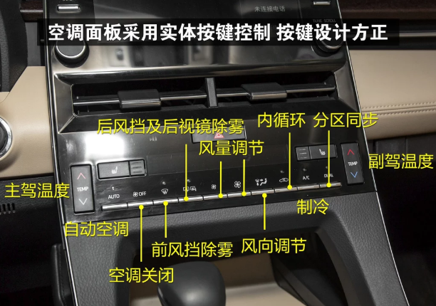亚洲龙按键功能图解 亚洲龙车内按键功能使用说明