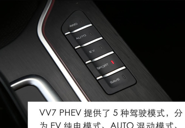 VV7PHEV介绍模式有哪些？驾驶模式怎么切换？