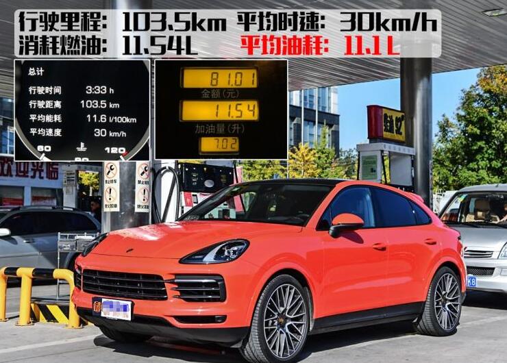 2019卡宴coupe3.0T油耗测试 卡宴coupe真实油耗多少