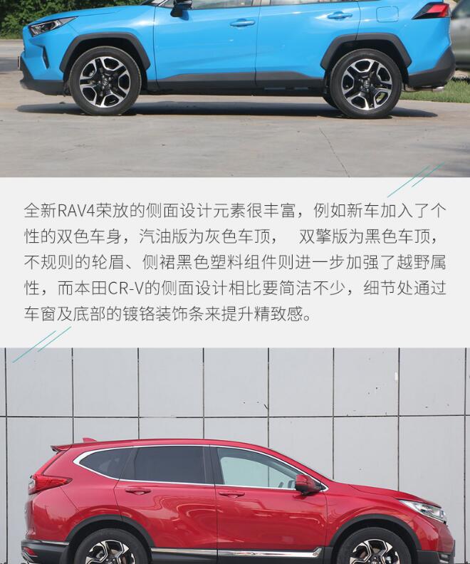 RAV4荣放对比本田CR-V外观哪个更加好看？