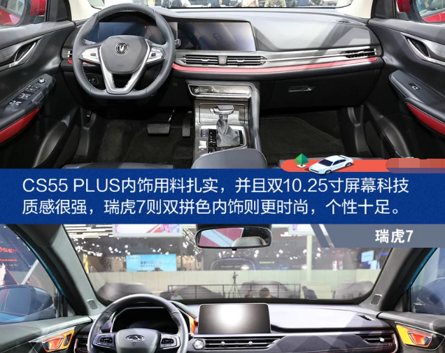 CS55PLUS对比瑞虎7 CS55PLUS和瑞虎7哪款更值得购买？