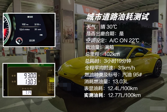 阿斯顿马丁V8Vantage油耗测试 阿斯顿马丁V8Vantage真实油耗