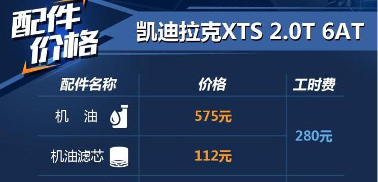 凯迪拉克XTS用什么机油？凯迪拉克XTS配件费用说明