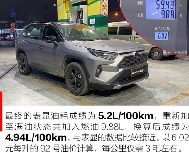 2020款RAV4双擎油耗高吗？20款RAV4双擎真实油耗测试