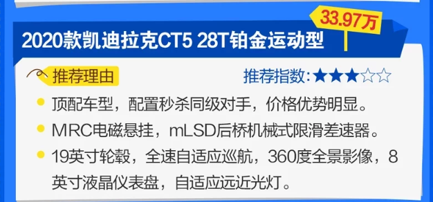 凯迪拉克CT5怎么选择？凯迪拉克CT5哪款最值得购买？