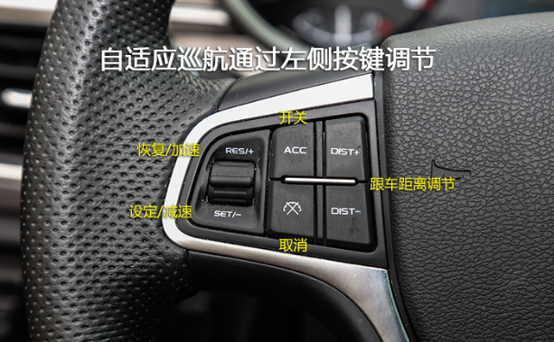 帝豪GS方向盘按键功能图解 帝豪GS方向盘按钮说明