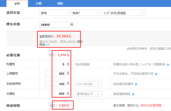 2020款瑞虎7多少钱落地？20款瑞虎7落地价格