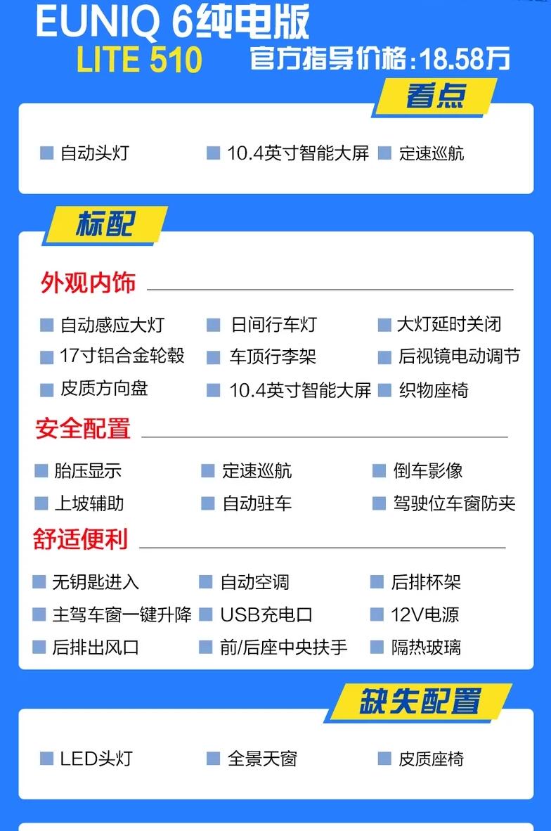 上汽大通EUNIQ6纯电动版买哪个配置好？