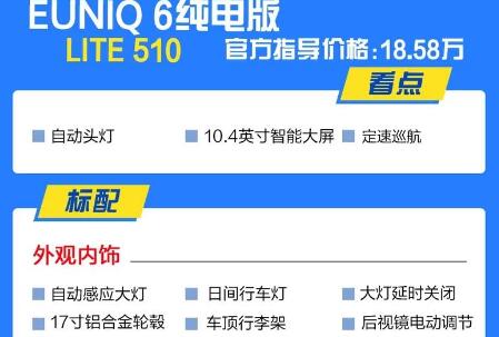 上汽大通EUNIQ6纯电动版买哪个配置好？