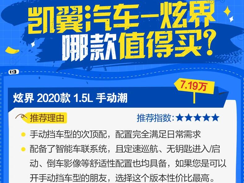 凯翼炫界买哪个配置好?炫界买哪个版本性价比高