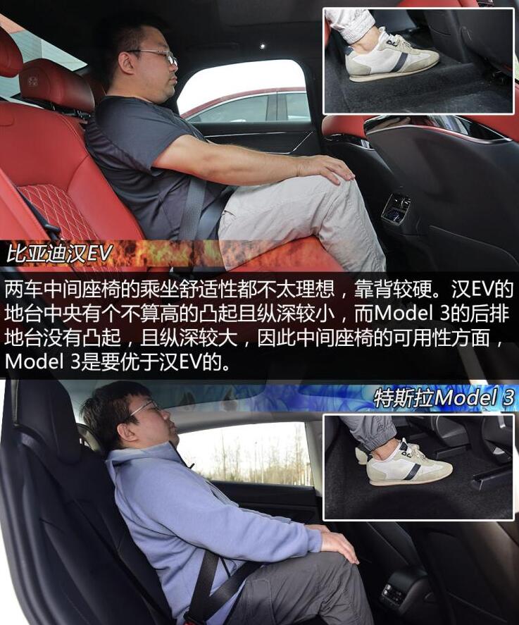 比亚迪汉EV和特斯拉model3哪个空间大?