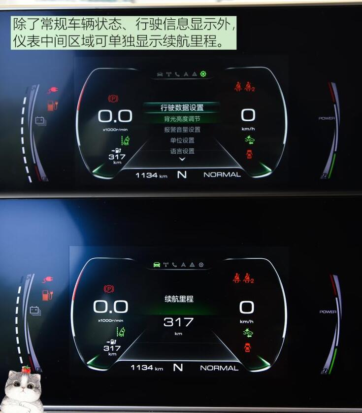欧拉白猫仪表盘显示信息图解