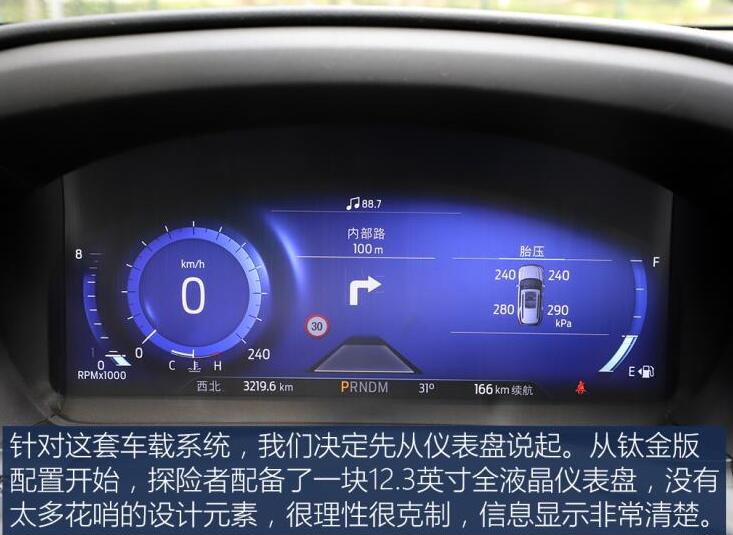 国产福特探险者仪表盘显示图解