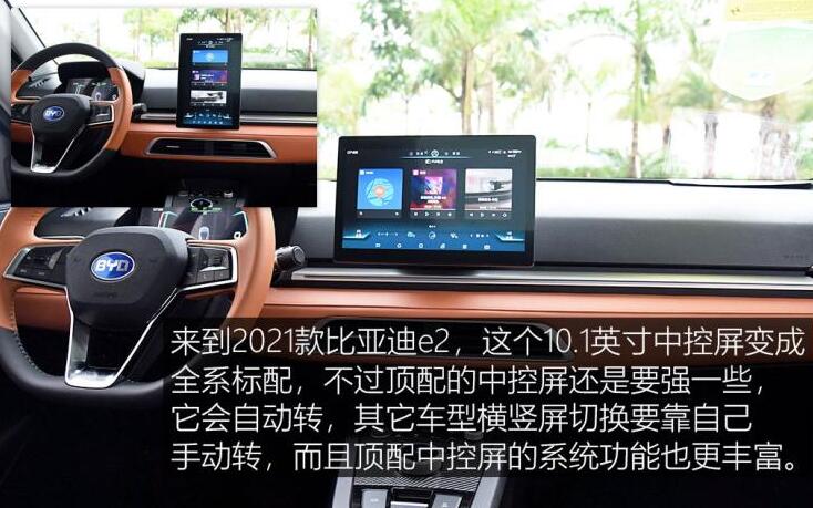 2021款比亚迪E2中控屏幕功能说明