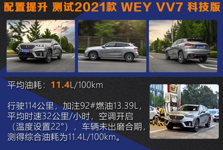 2021款VV7油耗怎么样?2021款VV7油耗测试