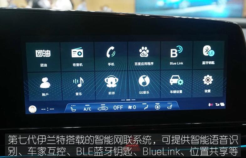 第七代伊兰特中控屏幕功能图解
