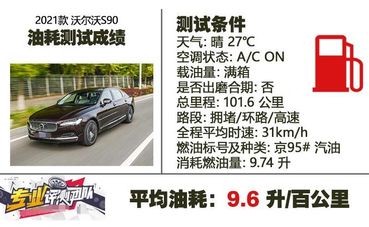 2021款沃尔沃S90油耗多少?2021款沃尔沃S90油耗实测