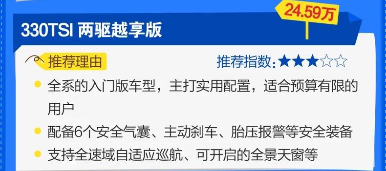 途观X买哪款好?途观X买哪个版本性价比高